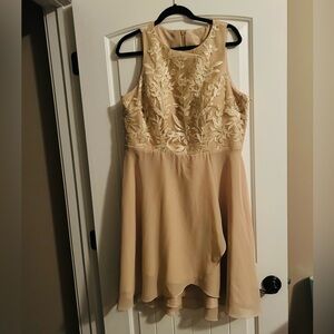 Formal beaded dress NEW pink/blush size 16/18